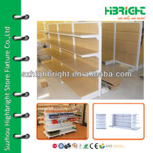 new style wooden gondola shelving for store